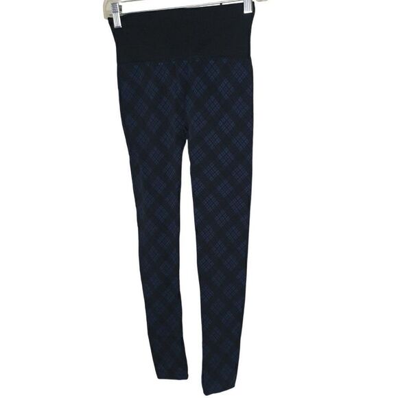 Women's Fleece Lined Leggings Hi Rise Thermal Fleece Tights Black Navy S/M NWOT - Picture 4 of 6